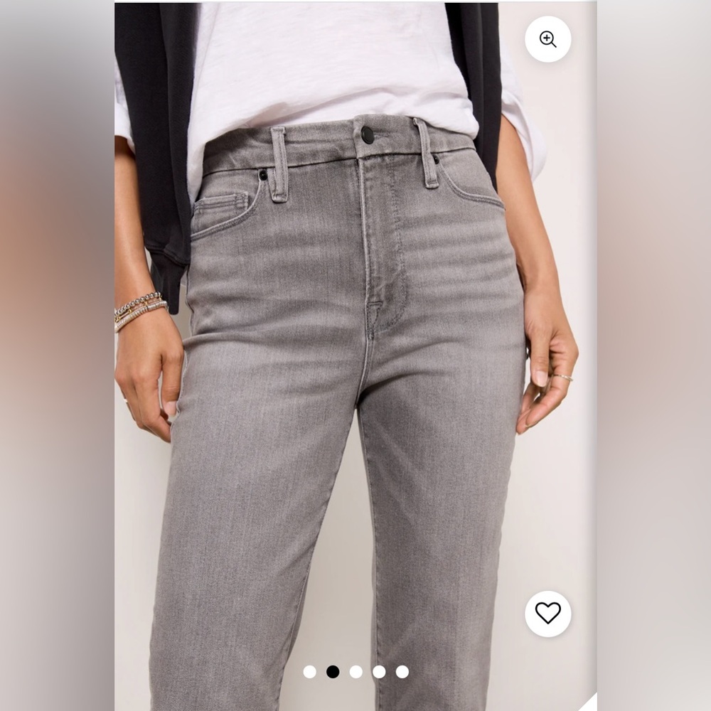 Good American Good Curve Straight Women's Jeans.  Color: Black 336. NWT Size 8 - Picture 3 of 5
